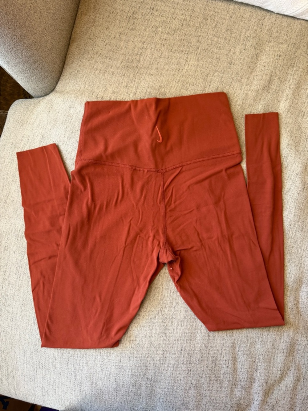 Nike Rust Orange High-Waist Dri-FIT Leggings